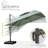 Eco-Friendly Advanced Fabric 132'' Cantilever Umbrella With Base And Umbrella Cover With Zipper,Mint Green-1361944842