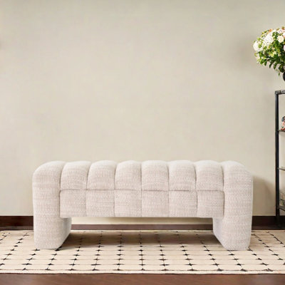 Cream bench cloakroom shoe-changing and seating
