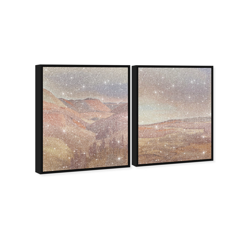 Collected Views Set Set by Oliver Gal, 25"H x 31"W, Black Floater Frame