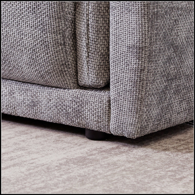 Stylish and Comfortable Sofa with Soft Cushions and Arm Pillows, Perfect for Modern and Traditional Interiors, Grey