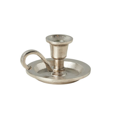 Chamberstick Candle Holder - Silver