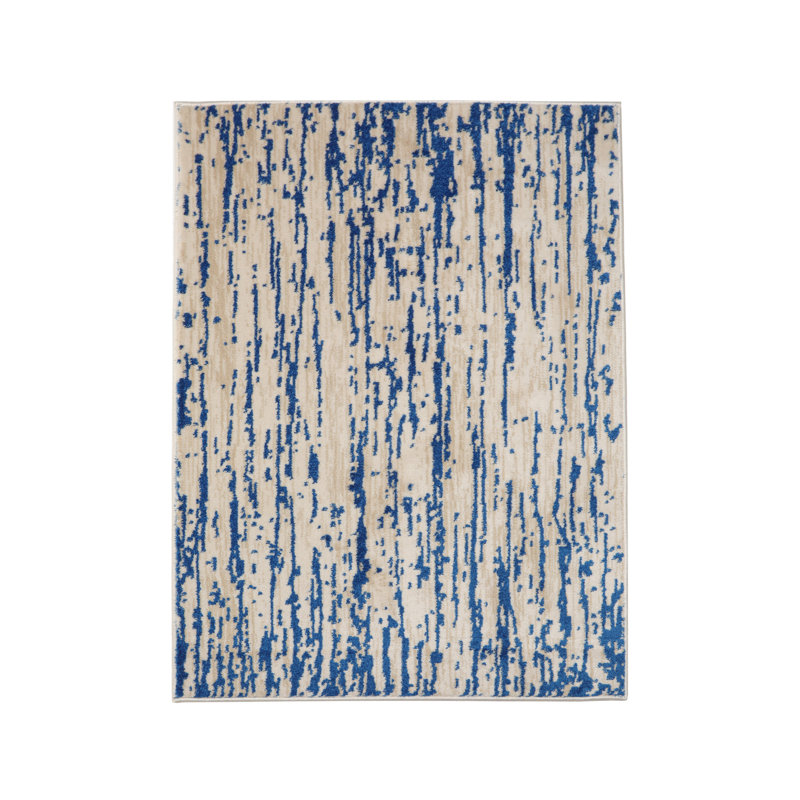 Tapis abstrait gris, Rectangle de 7 pi 6 po x 9 pi 6 po, Gris