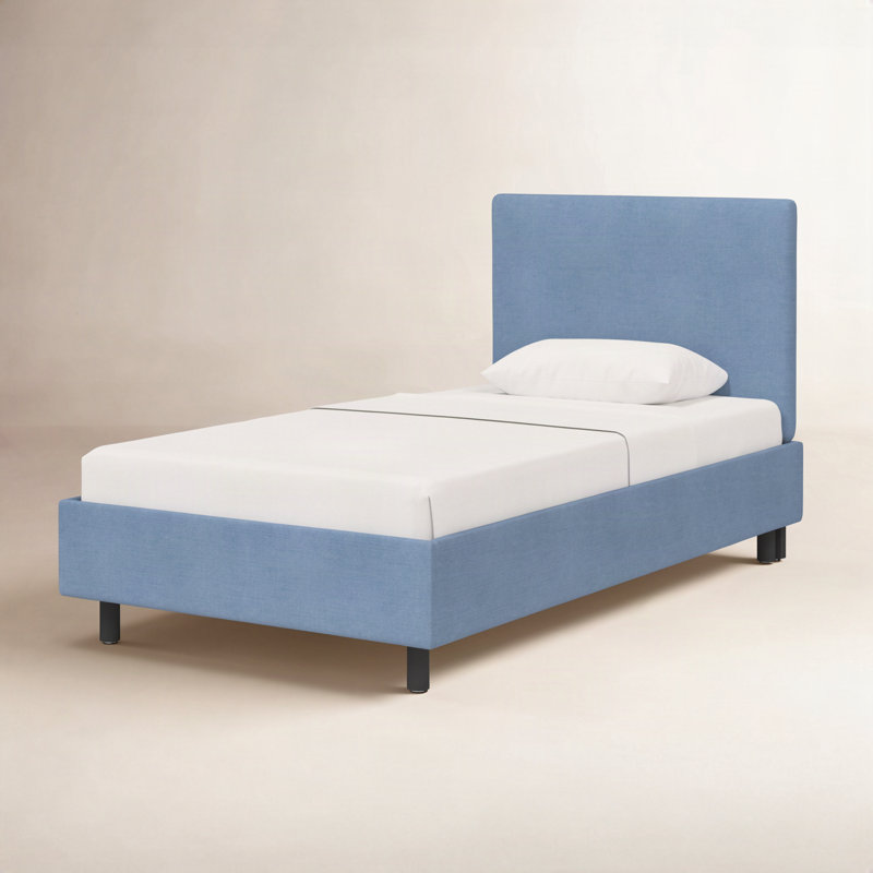 Sawyer Platform Bed, Classic Denim Linen, Twin