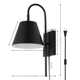 Rhoeva Single Light Iron Dimmable Plug-in Flush Mounted Sconce