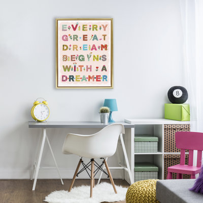 Cadre flottant «Every Great Dream», conception par Kamdon Kreations