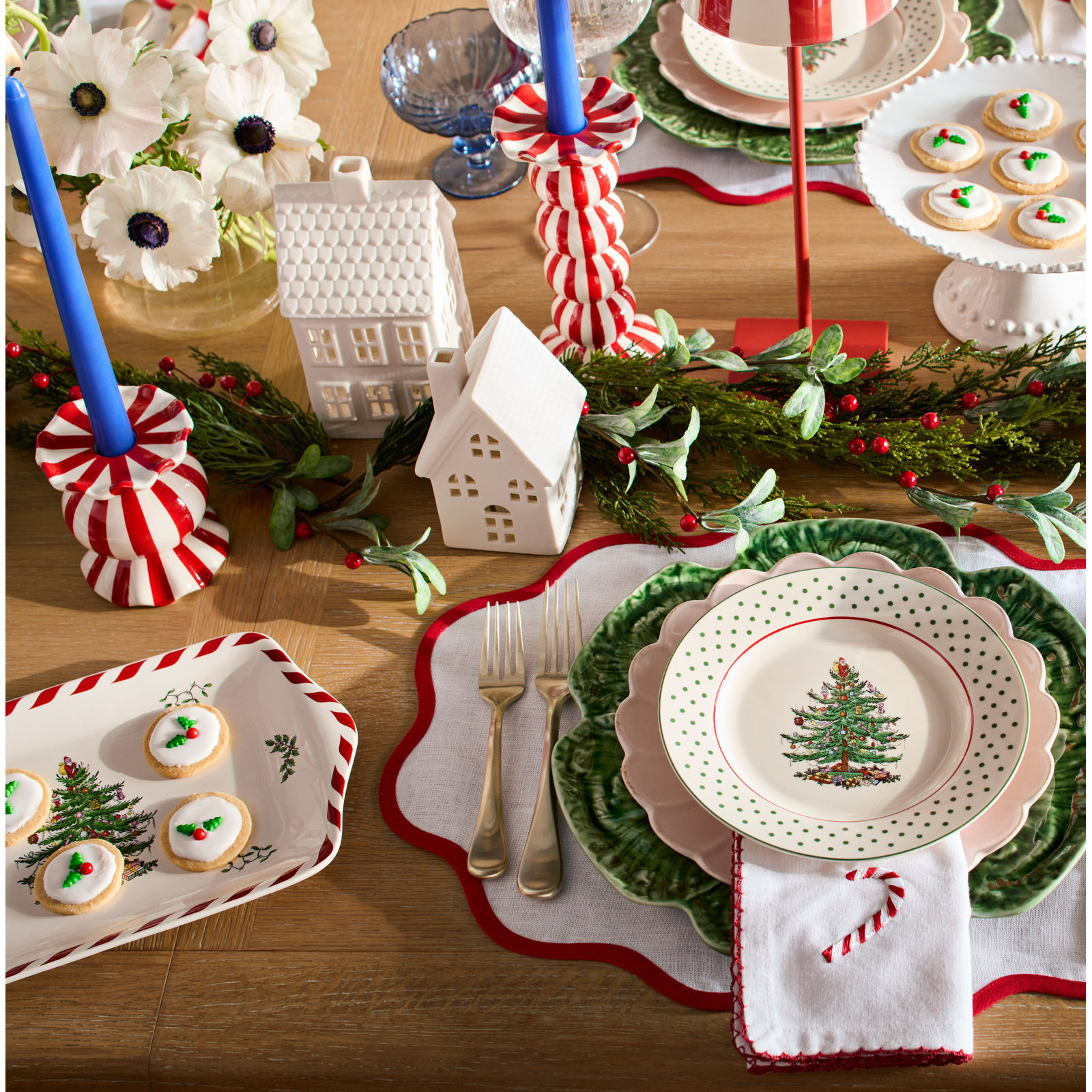Christmas Tree Peppermint Dessert Tray
