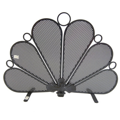 Lugenia 1 Panel Iron Fireplace Screen