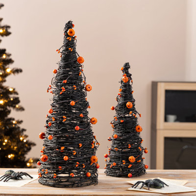 Ensemble d'eucalyptus d'Halloween avec chauve-souris citrouille d'Halloween