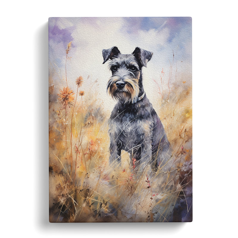Schnauzer Tachisme - No Frame Print, 76cm H x 50cm W x 3cm D