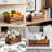 Set of 6 Rustic Wooden Storage Baskets – Stackable Pine Wood Crates with Handles – Farmhouse Style for Home, Garden, or Balcony – Nesting and Display Boxes – Torched Finish-522184319
