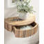 Kristie Solid Wood Block Floating Shelf with Storage-525611038