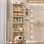Armoire de rangement de 71 po de hauteur, armoire de salle de bain 5 niveaux avec 4 portes et tablettes réglables-1245599428