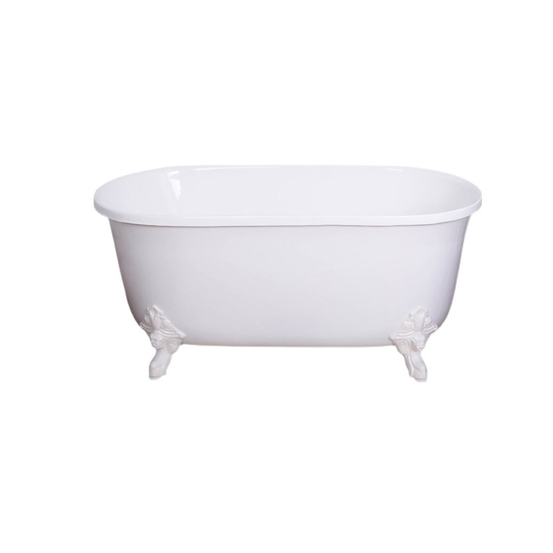 Baignoire de trempage autoportante en acrylique pour un usage domestique, 25.59" H x 58.66" W x 27.56" D