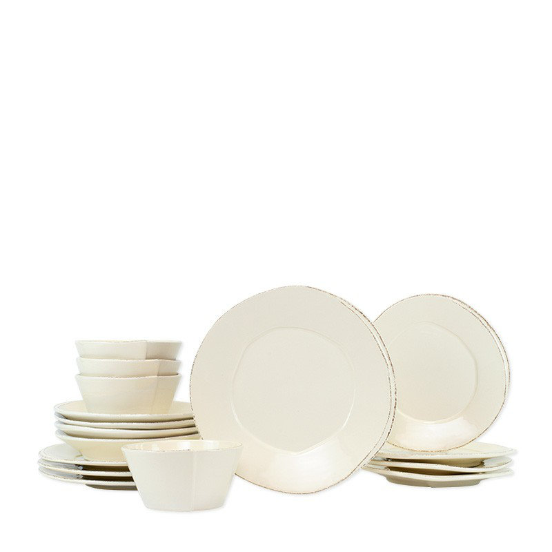 Lastra Handmade Stoneware Appetizer Plate, Linen