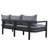 Multi-Person Outdoor Steel Sofa Set with Coffee Table – Curved Design, Waterproof, Rust & UV-Resistant-218510814