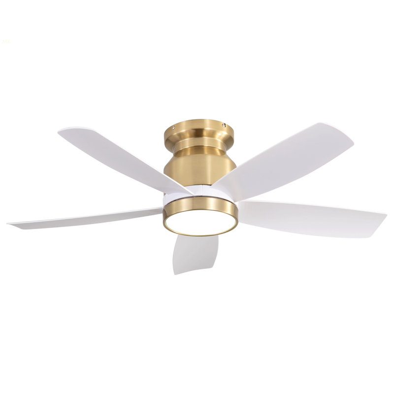 Ventilateurs de plafond encastrés de 42 pouces avec lumière DEL 22W et 5 pales de ventilateur ABS télécommandées pour l'intérieur
