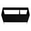 Buffet moderne en chêne foncé de 122 cm (48 po) - Meuble-lavabo autoportant avec portes souples, style moderne, portes fermées