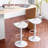 Swivel Upholstered Adjustable Height Counter Stool-107120736