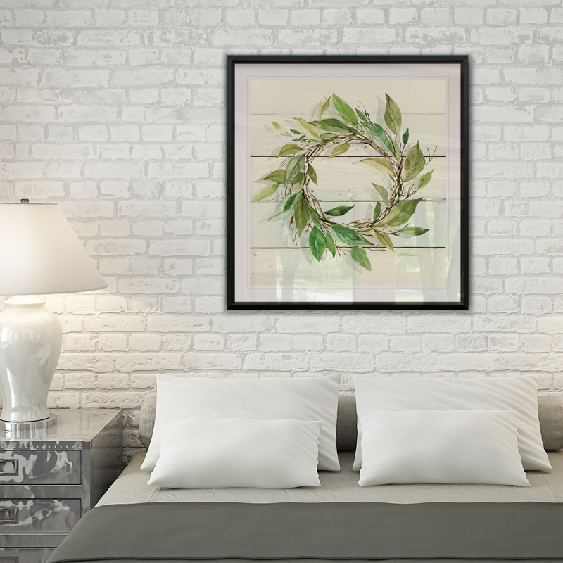 " Bay Leaf Wreath ", 26.5" H x 26.5" W x 1.5" D