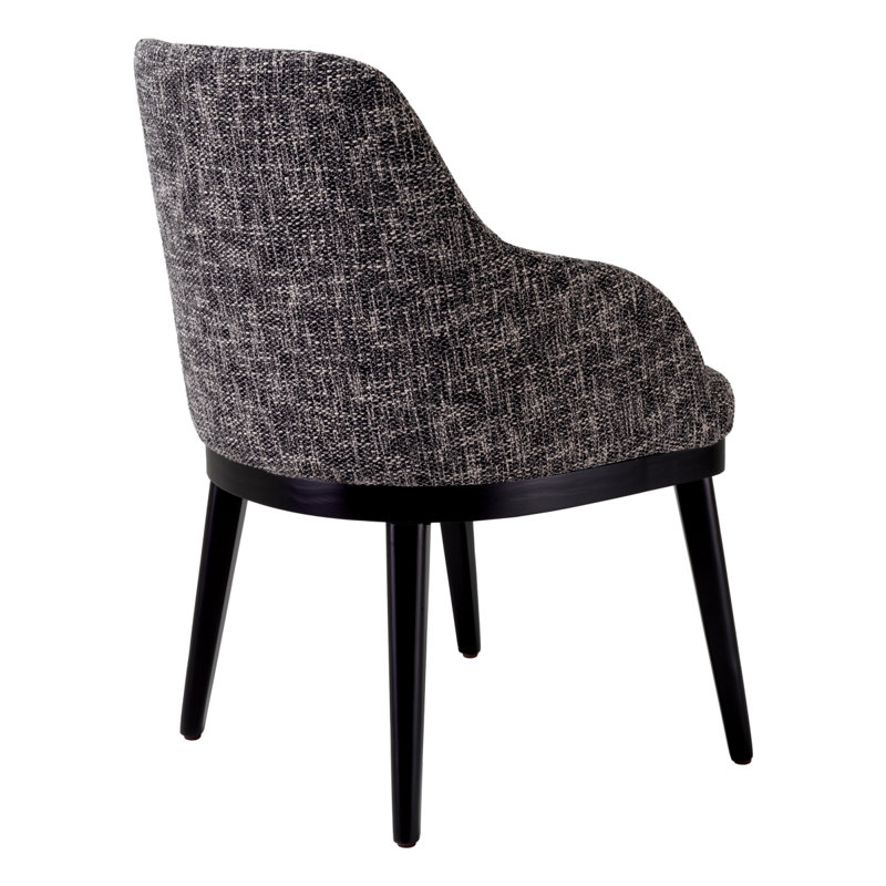 Costa Upholstered Dining Chair, Cambon Black