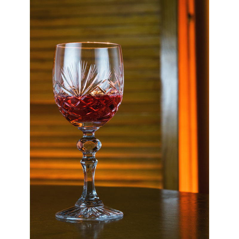 Majestic Crystal 6oz. Crystalized Wine Glass Set of 6