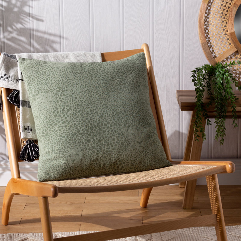 Square Throw Cushion, Yellow, Polyester
