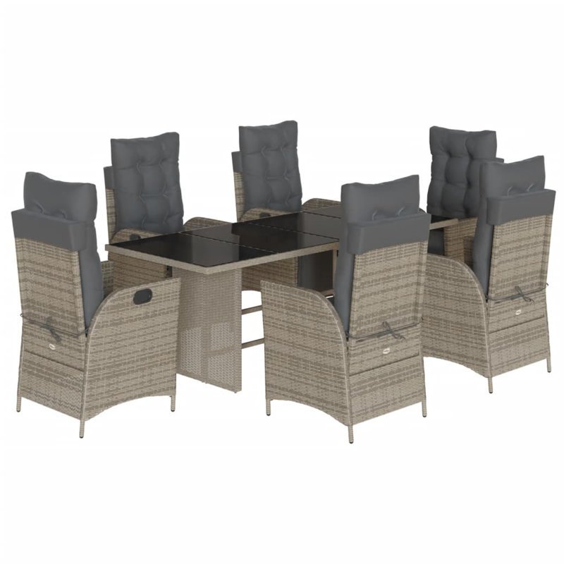Ensemble repas avec coussins Hokku Designs, Gris, Gris, 6