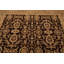 Tapis décoratif en laine noué à la main de conception unique 7 pi 11 po x 10 pi 2 po en noir Ivoire/brun