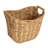 Water Hyacinth Seagrass Scoop Basket With Bamboo Handle