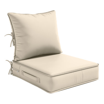 Ensemble de coussins d'extérieur à assise profonde et coussins de chaise de patio résistants à l'eau et à la décoloration