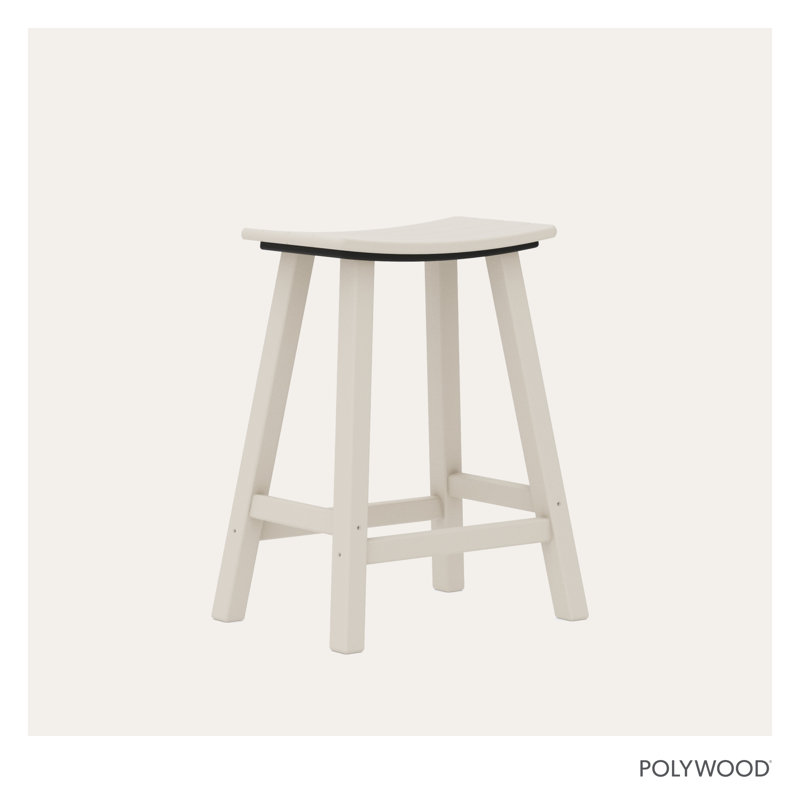 Tabouret de bar de jardin POLYWOOD, Sable, H 24,75 po