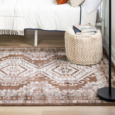 Tapis oriental Charlotte en brun