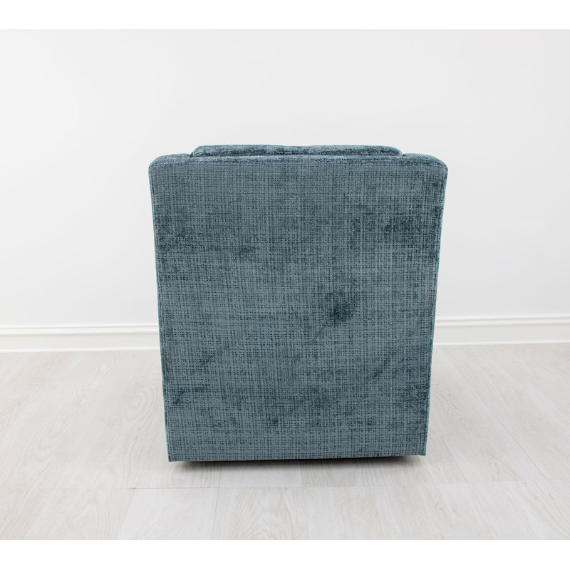 Luna Swivel Club Chair, Aegean Blue Gray