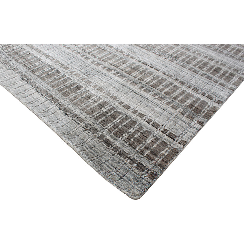 Tapis argent noué à la main de haute qualité, Rectangle 5'9" x 8'9"