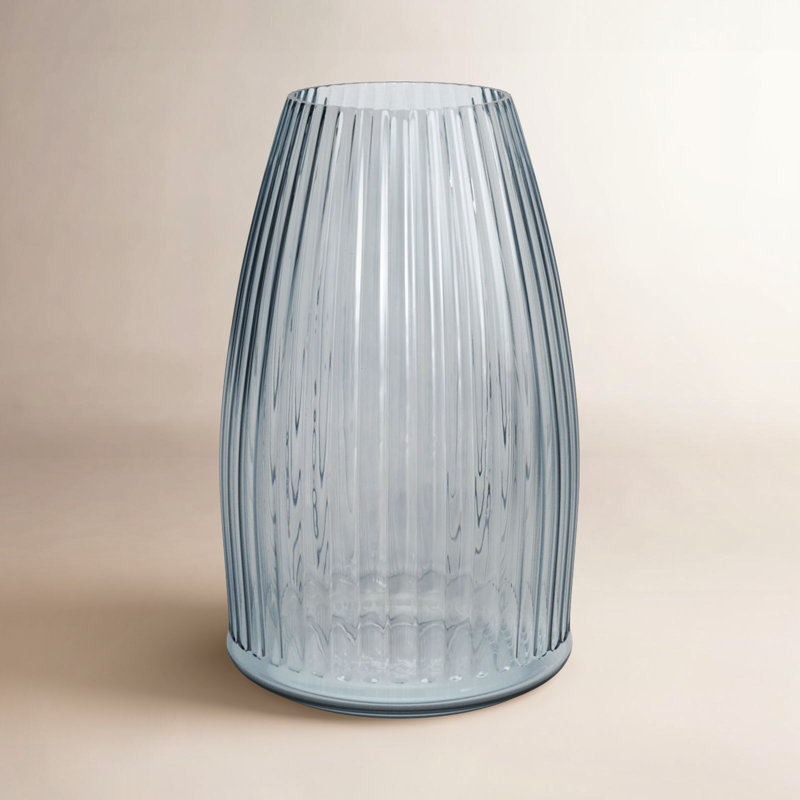 Vase de table en verre Ruebin, gris