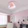 20" Modern Pink/White Cloud Dimmable LED Ceiling Light With Remote Control