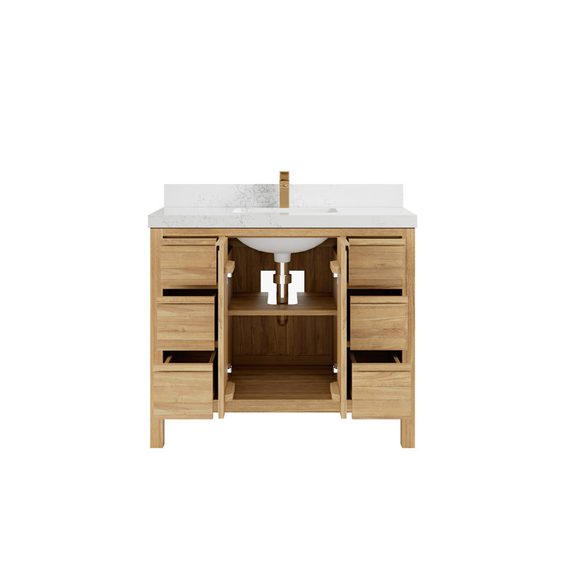 42'' Single Bathroom Vanity with Quartz Top, Empira