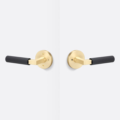 Levanto Round Privacy Rosette, Straight Knurled Grip