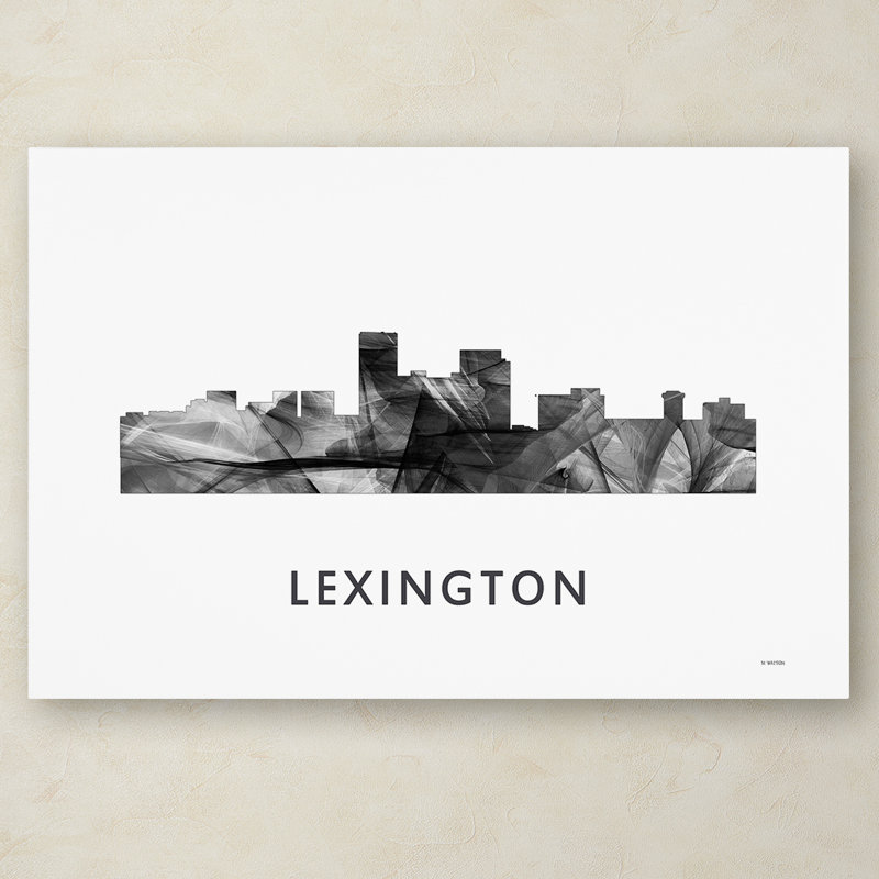 « lexington kentucky horizon wb-bw » par marlene watson, impression sur toile tendue, H 16 po x l 24 po x P 2 po