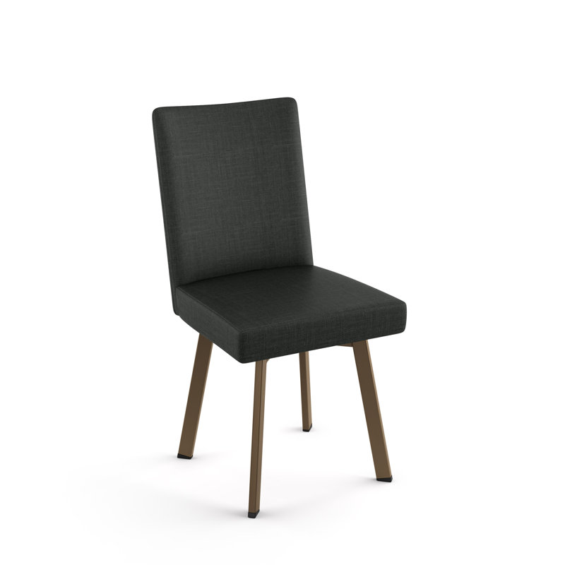 Chaise rembourrée Lykins, Noir, Bronze