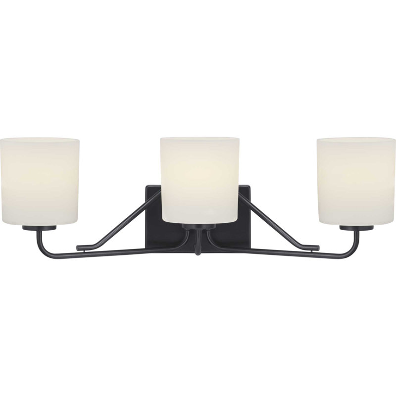 Éclairage pour salle de bain à intensité variable 3 lumières Aiana, Noir