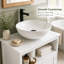Lavabo sur pied de style moderne avec meuble de rangement intégré (lavabo non incluse), unité de rangement spécifique à la salle de bain.