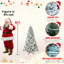 Arbre de Noël floqué pré-éclairé avec 650 lumières blanc chaud UL, embouts en PVC de 1930, fil à mémoire dépliable, assemblage facile et support en métal stable - décor des Fêtes enneigé-64337353