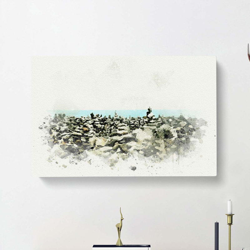 Stacked Stones In Spain In Abstract - Wrapped Canvas, 35cm H x 50cm W x 3cm D