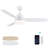 Small-CF 48''-3 Blades Smart Ceiling Fan With LED Light, Remote Control, Works With Alex And Tuya App-1595950882