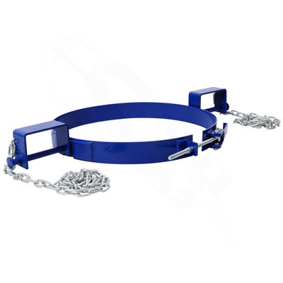 55 Gallon Drum Lifter Ring,Steel Tilting Drum Ring, Painted Carbon Steel, 1200 Lbs Capacity, Blue Color