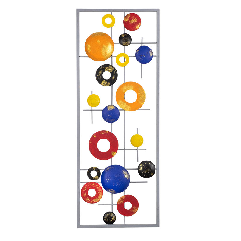 Hand-Painted Decorative Metal Wall Accessory, 29.1 x 11.0 inches | 100% Metal with 0.06 inch Thickness | Unique Color Variations, Perfect for Home Decor & Accent Walls, Easy Wall-Mount Design