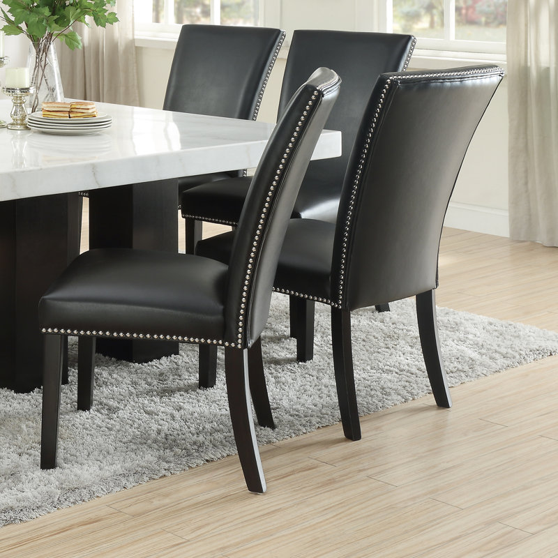 Chaise rembourrée Anxhela, Noir