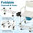 4-in-1 Bedside Commode Shower Wheelchair for Seniors and Disabled - Commode Chair with 4 Lockable Wheels, Detachable Bucket, Padded Seat and Armrests, Flip-Up Footrest-131132567