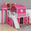 Lit mezzanine double avec glissade et tour